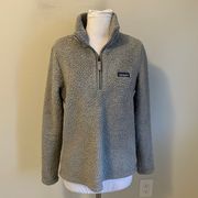 Patagonia  Worn Wear Gray Fleece Quarter Zip Pullover