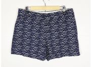 Fish Print Navy White Shorts Size 12