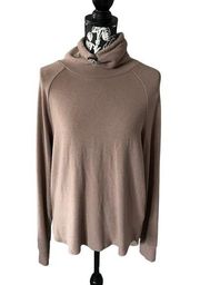 Varley Sweatshirt Cowl Neck Brown Long Sleeve comfy soft small