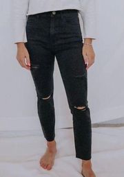 SHOW ME YOUR MUMU SOHO ZIP UP SKINNIES IN VINTAGE BLACK 31