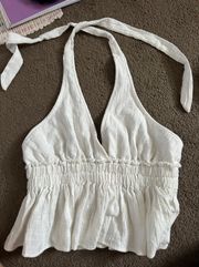 Halter Beach Linen Tank