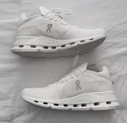 On Cloudnova White Lace Up Athletic Sneaker