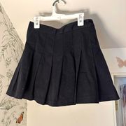 Navy Pleated Skirt