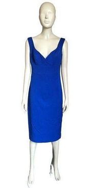 Black Halo Royal Blue A Line Dress