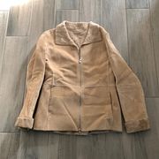 Guess soft leather fur lined jacket