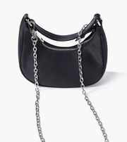 Black Nylon Crossbody Mini Shoulder Bag Purse