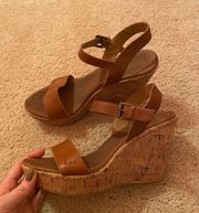 Boc Brown Cork Wedges