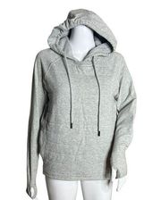 Zyia Sweatshirt Womens Small Gray Quilted Front Hoodie Casual Workout Athleisure