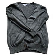 Gray v-neck cardigan