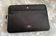 Coach black laptop case new