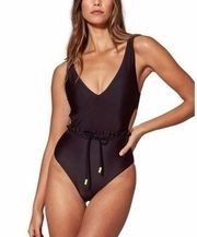 Red carter Cutout High Leg Maillot One-Piece