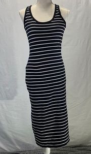MIDI Racerback Black and White Striped Dress Size 6