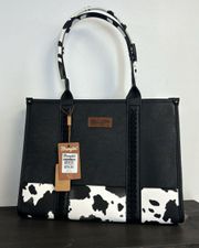 Cow Print Concealed Carry Wide Tote