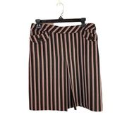 Loft Knee Length Pinstripe Skirt With Pockets Size 8