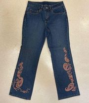 Coldwater Creek embroidered jeans size 28