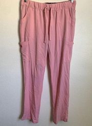 Betsey Johnson Solid Scrub Pants in Light Pink