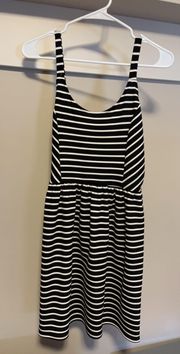 Striped Black And White Dress