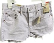 Levi’s NWT Original Shorts. 501 Shorts-‎ Washed Lilac.  Size 30