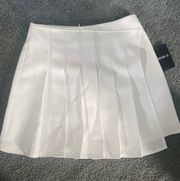 White Pleated Skirt