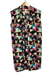 Rachel Rachel Roy Here We Are Now Colorful Geometric Shift Dress S