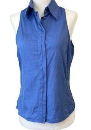 Women’s Armani Collezioni sleeveless blouse blue size 6