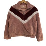 Bohme womens Sherpa Boho Pullover Sweater Size Small