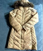 KENNETH COLE Women's Faux-Fur-Trim Hooded Puffer Coat
