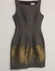 NWT $550 Amy Matto Cody Tweed Sheath Dress 4 Brown