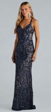 Navy Blue Formal Dress