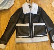 Free People faux leather fur jacket