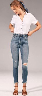 Abercrombie & Fitch A&F Ultra High Rise Super Skinny Ankle Jeans