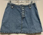 Pepe Jeans Denim Mini Skirt with Hemline Beading