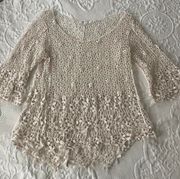 Vintage crochet cover up top 