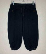 No Boundaries Vintage Black Harem Capri Pants