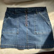 Faux Denim Mini Skirt