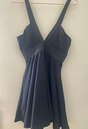 Black Deep V Dress