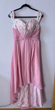 Pink Lace Formal Gown