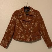 Cognac and Gold Apostrophe Blazer