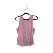 PINK - Victoria's Secret  100% Cotton Light Pink Logo Knot Front Tank