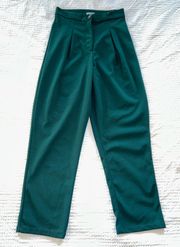 Pleated Green Pants 