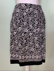 NWT Vintage Talbots Faux Wrap Floral Soft Cotton Skirt M