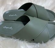 Jelly olive sandals