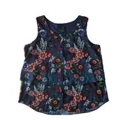 Ann Taylor Women's Floral Flowy Tiered Tank Top Size Large