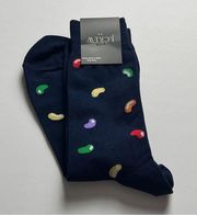 J.Crew  Colorful Jelly Beans Theme Graphic Logo Crew Style  Design Socks