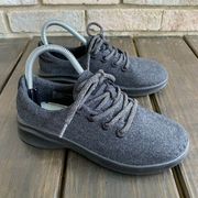 J-Sport by Jambu Women's Crane Wool Lace Up Sneakers Shoes Charcoal Gray Size 6