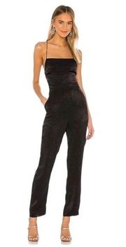 LOVERS + Friends NWOT Sean Jumpsuit Lace Up Back in Black Size Medium