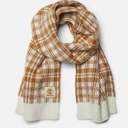 Timberland buffalo plaid rib knit scarf