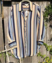 Sandy & Sid Striped long Blouse Button front S