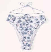 Abercrombie and Fitch high leg cheeky wrap tie palm tree bikini bottoms