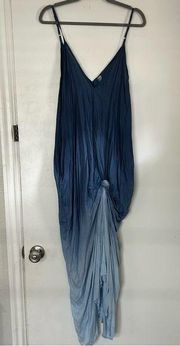 Blue Ombré V Back Jordy Maxi Dress M